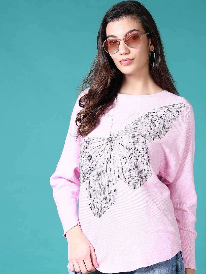 women embellished long sleeves pullover - 21636488 -  Standard Image - 1