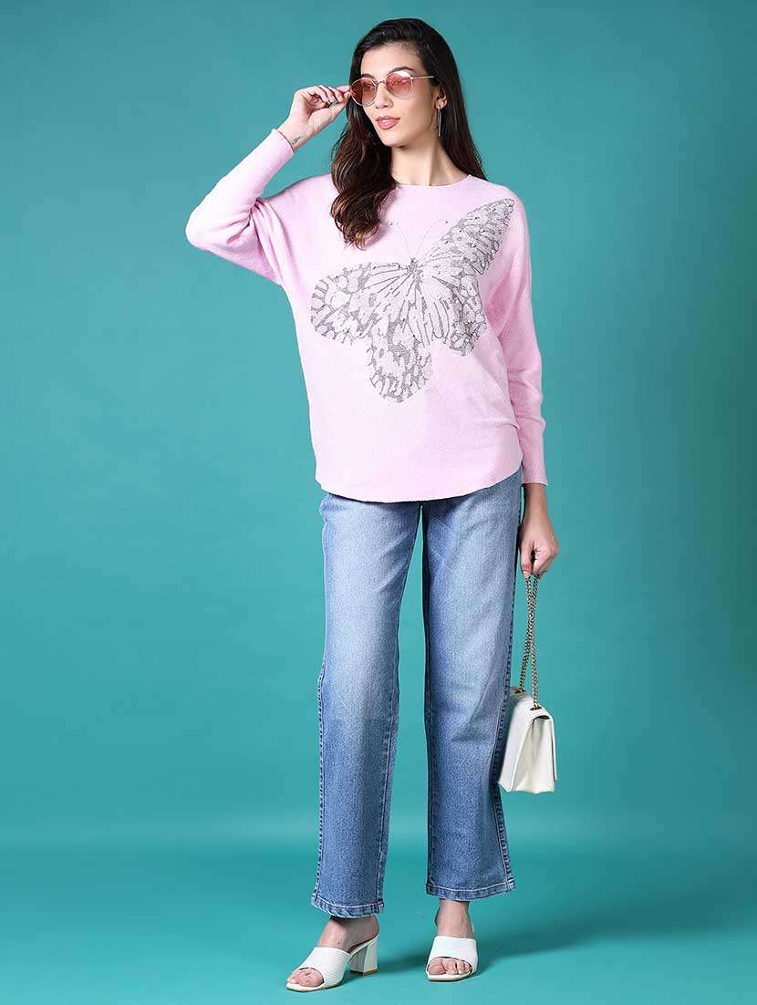 women embellished long sleeves pullover - 21636488 -  Standard Image - 4