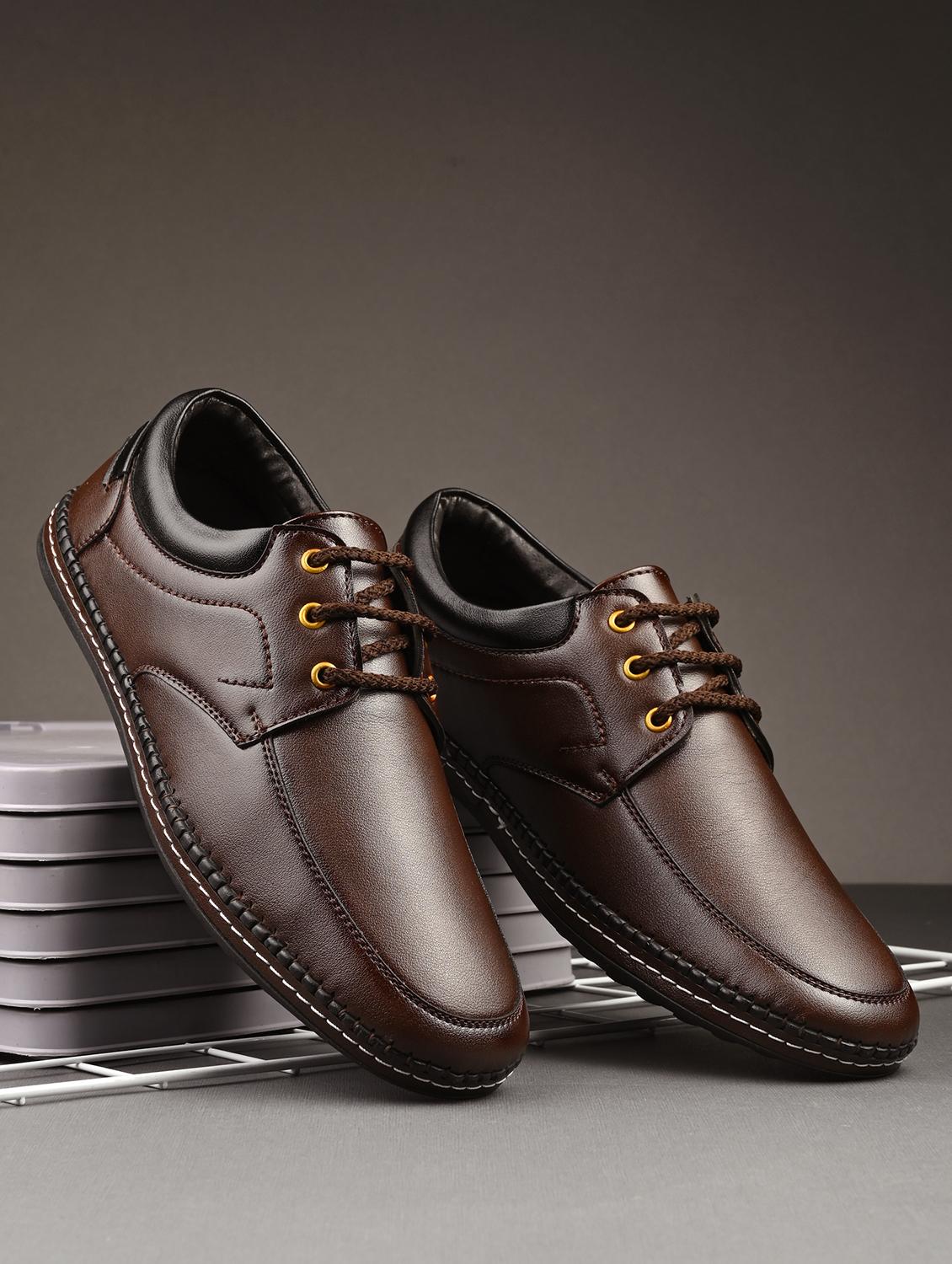 men brown lace-up derby - 21636571 -  Zoom Image - 0