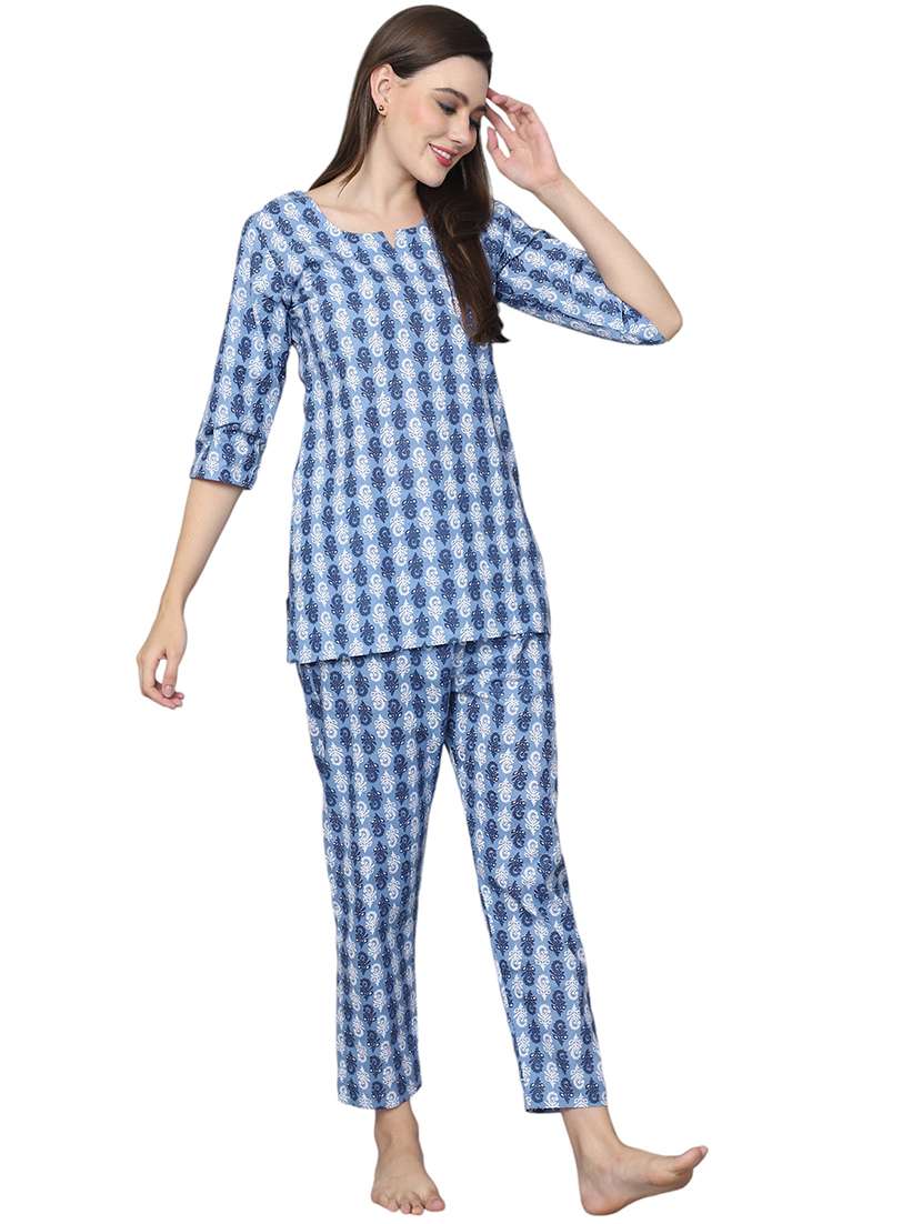 women printed cotton co-ord set - 21636598 -  Standard Image - 1