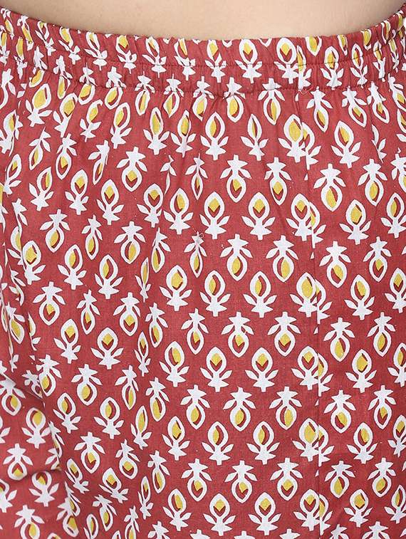 women printed top & trouser co-ord set - 21636601 -  Standard Image - 4