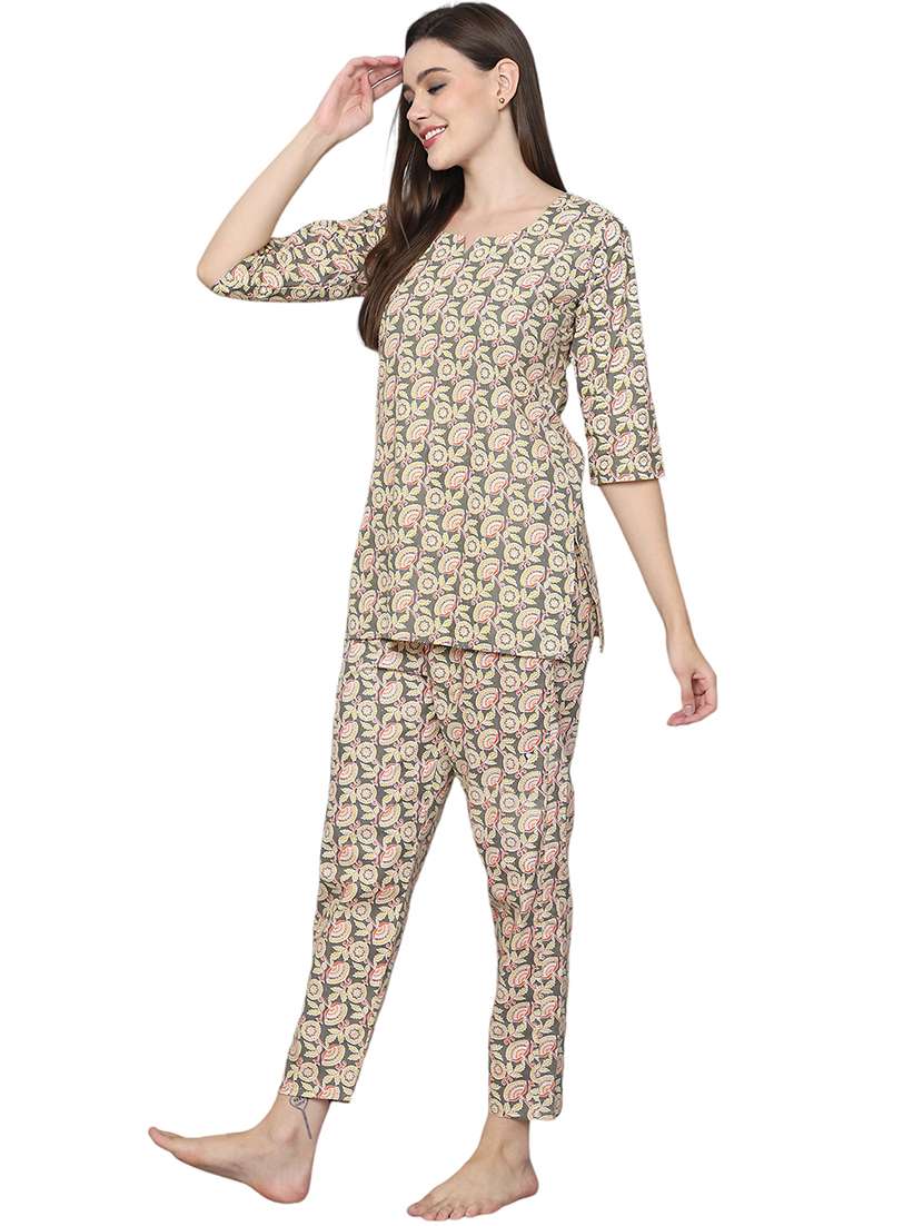 women printed cotton co-ord set - 21636602 -  Standard Image - 1