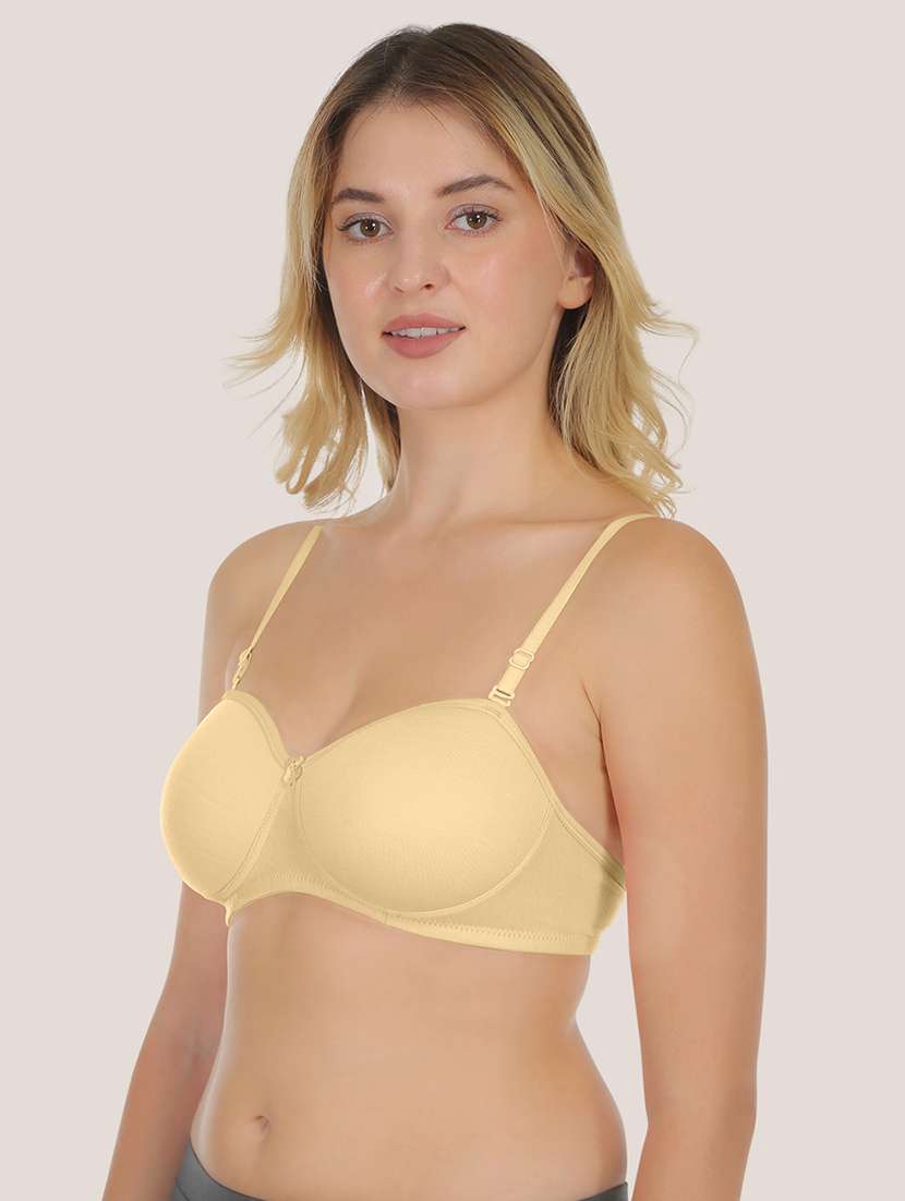 women pack of 2 solid bralette bra combo - 21636607 - Standard Image - 1