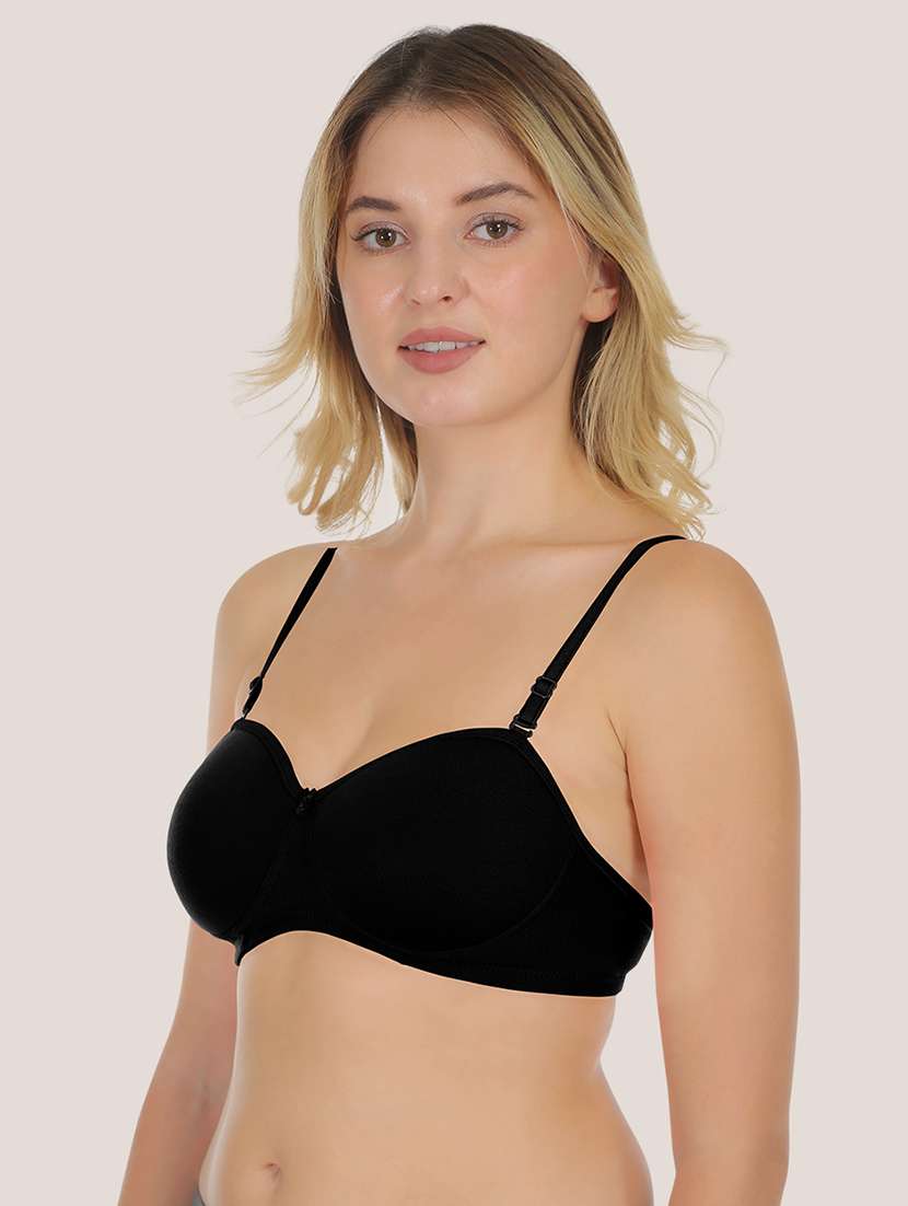 women pack of 2 solid bralette bra combo - 21636608 - Standard Image - 1