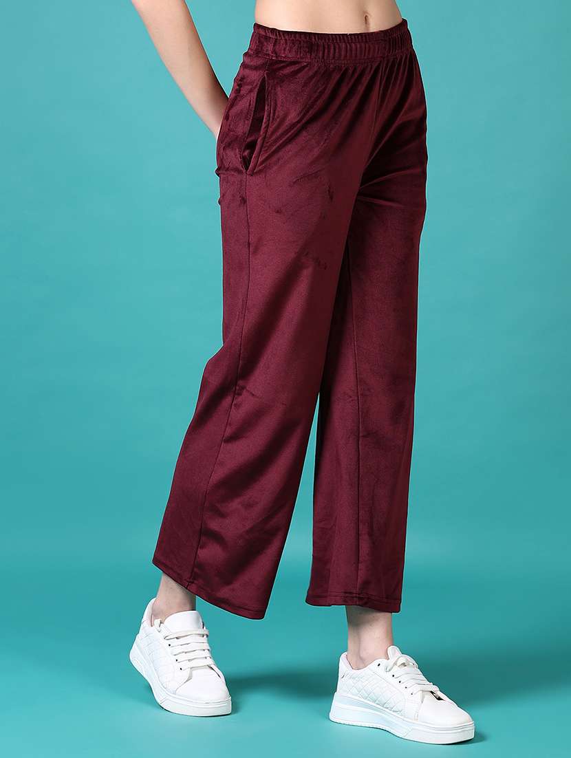 women solid mid rise palazzo  - 21636978 -  Standard Image - 1