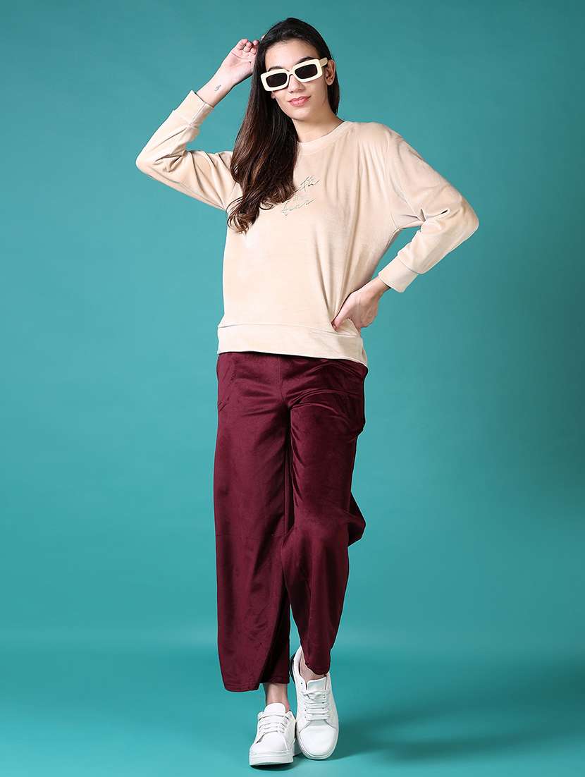 women solid mid rise palazzo  - 21636978 -  Standard Image - 4