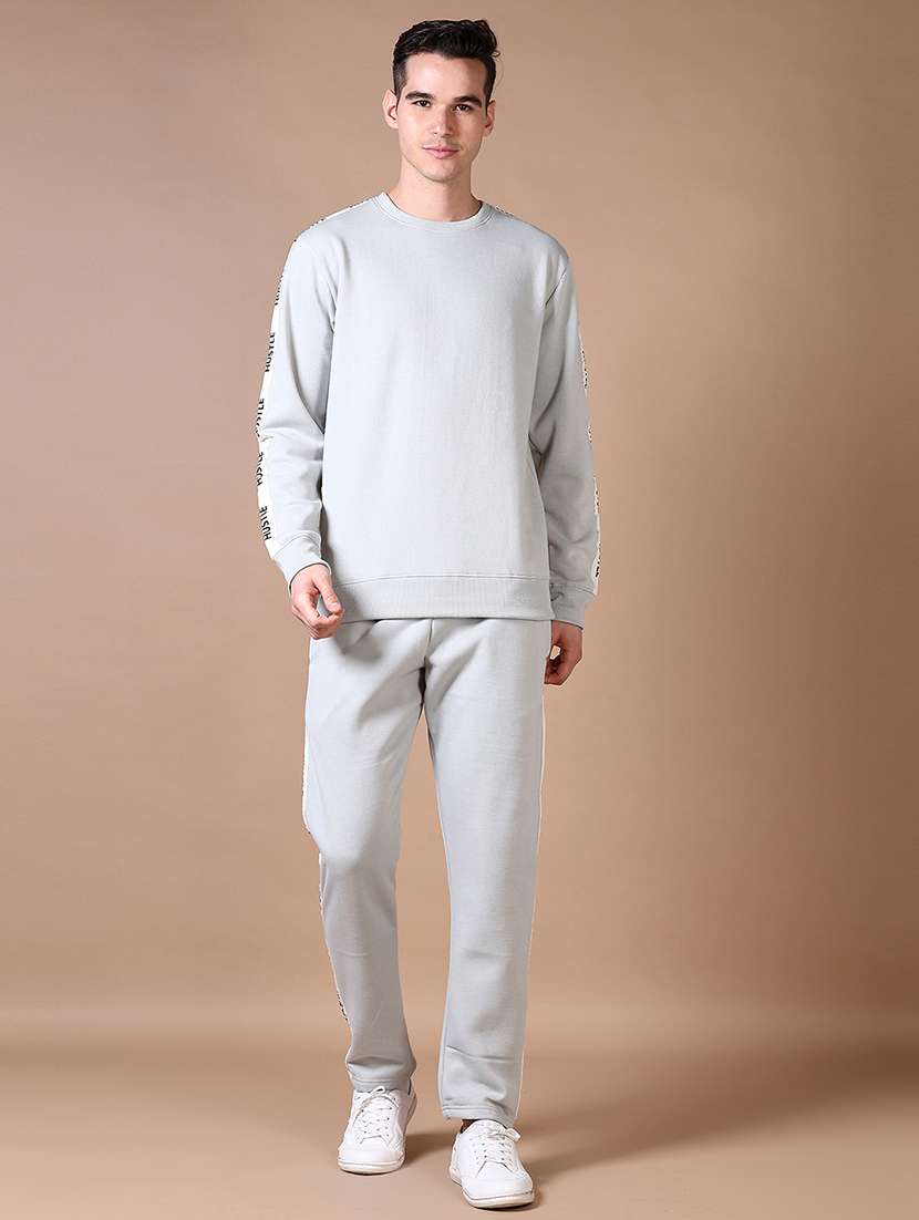 men solid full length track suit - 21636994 -  Standard Image - 1