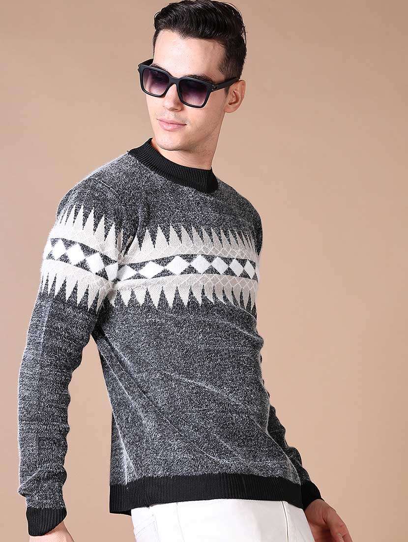 men chest print long sleeve pullover - 21637016 -  Standard Image - 1