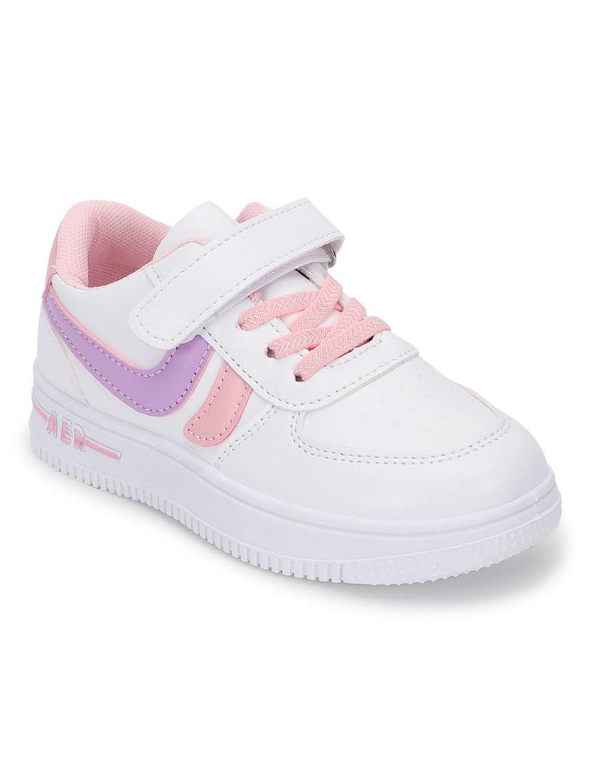 kids white solid sneaker - 21638294 -  Standard Image - 1
