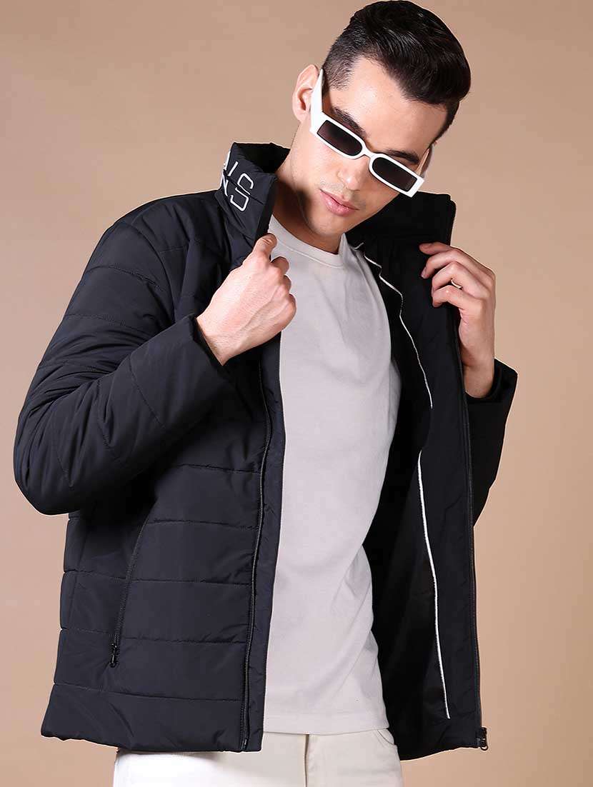 men solid long sleeve puffer jacket - 21638363 -  Standard Image - 1