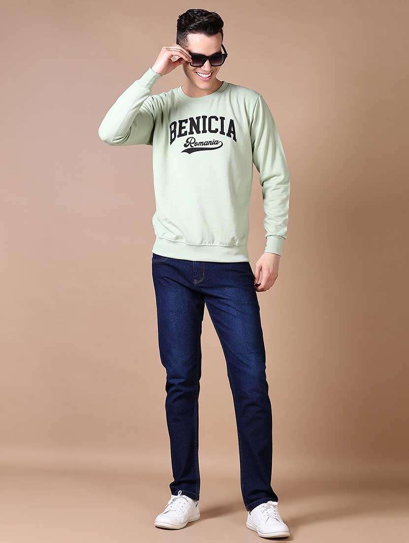 men chest print long sleeve sweatshirt - 21638391 -  Standard Image - 4