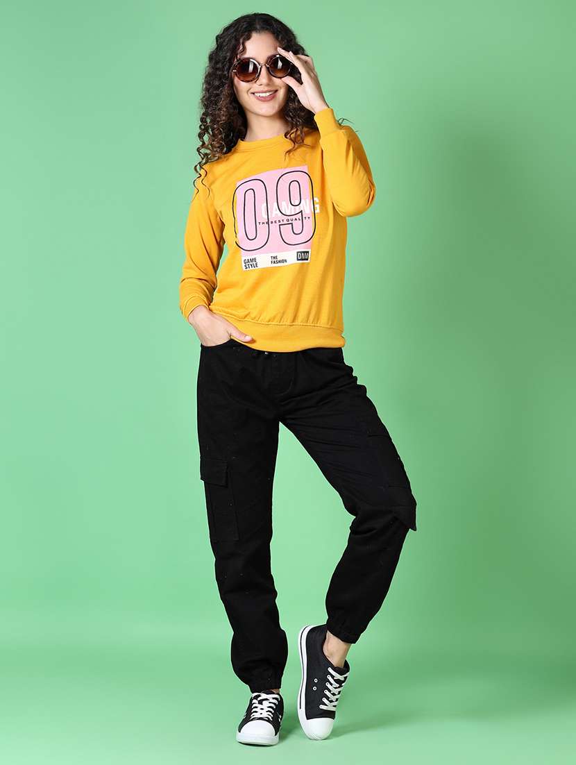 women printed long sleeve sweatshirt - 21638400 -  Standard Image - 4