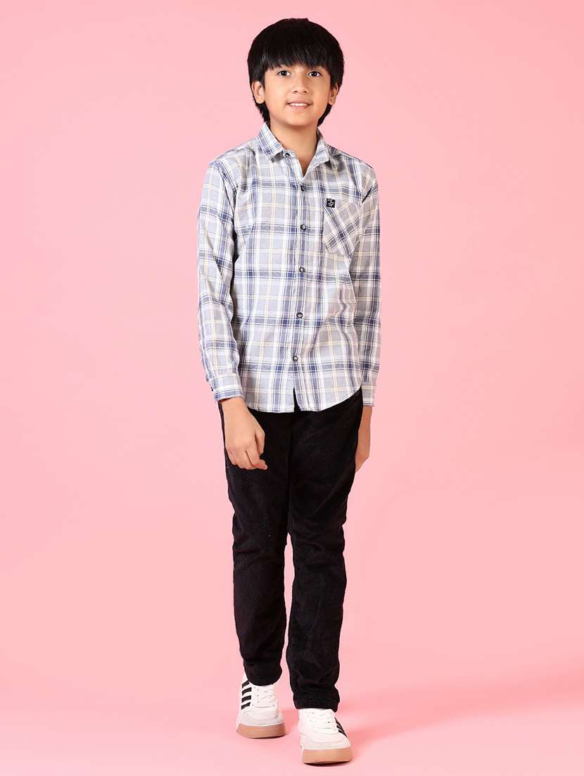 boys long sleeves checkered shirt - 21638418 -  Standard Image - 4