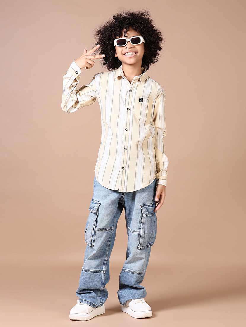 boys long sleeves striped shirt - 21638420 -  Standard Image - 4