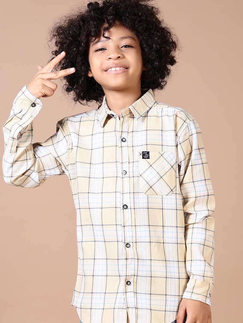 boys long sleeves checkered shirt - 21638423 -  Standard Image - 1