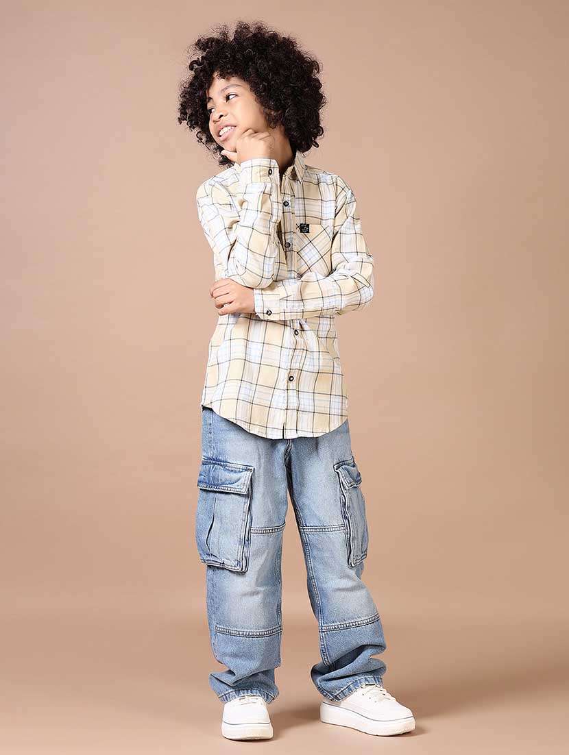 boys long sleeves checkered shirt - 21638423 -  Standard Image - 4