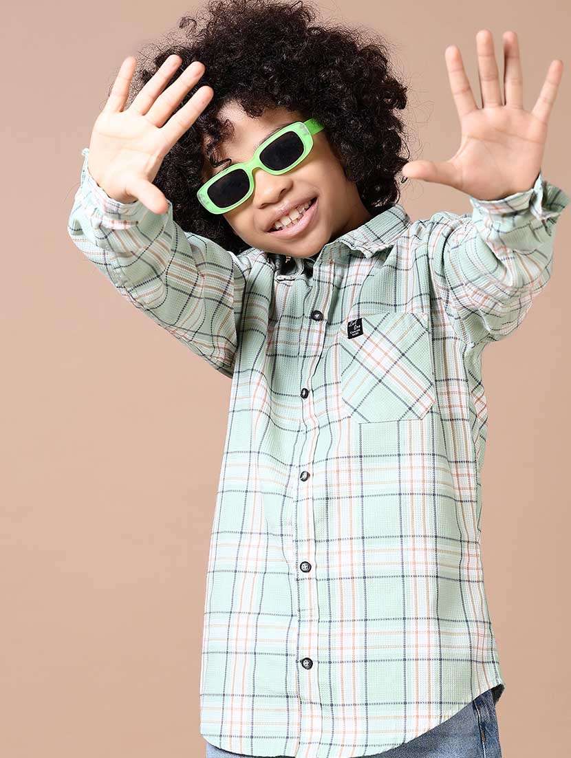 boys long sleeves checkered shirt - 21638424 -  Standard Image - 1