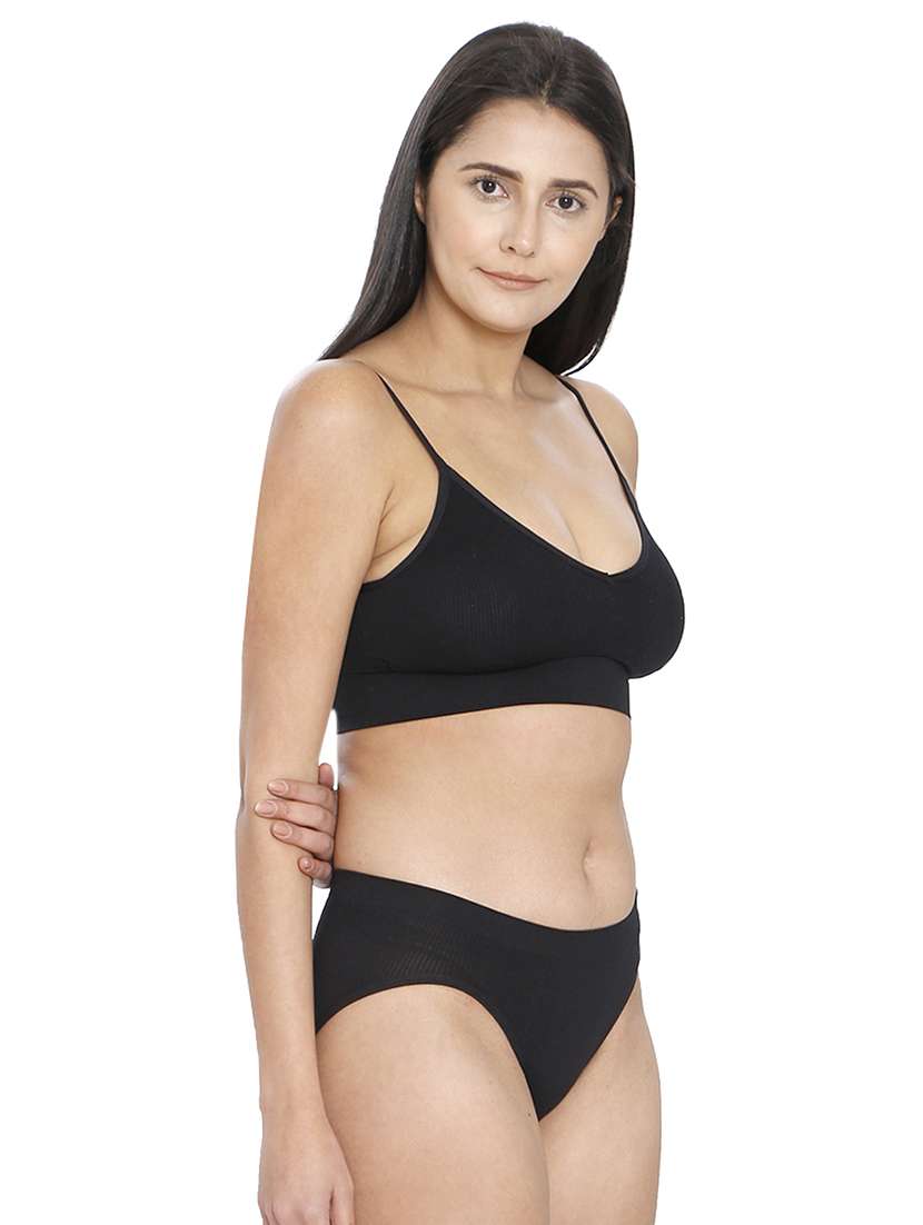 women solid bra and panty set - 21638612 -  Standard Image - 1