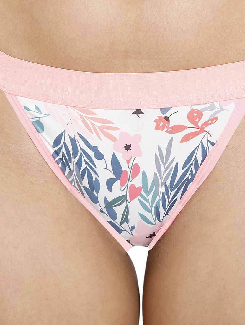 pink nylon bras and panty set - 21638620 - Standard Image - 4