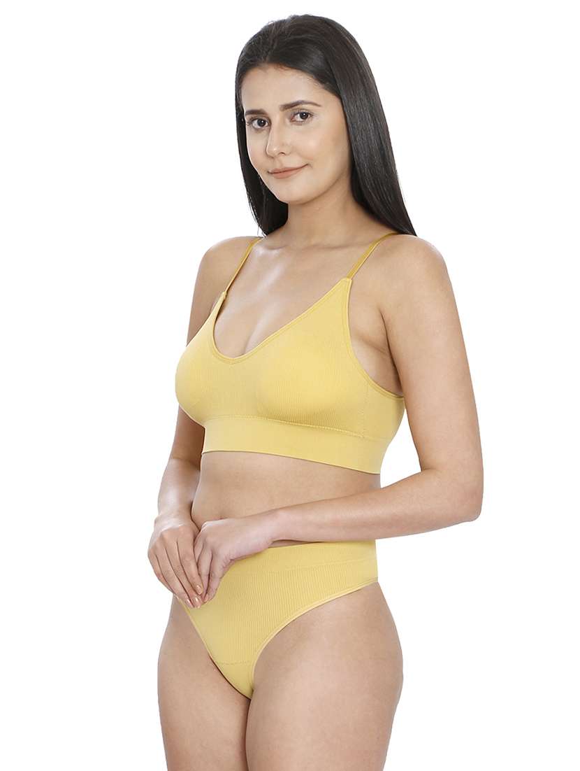 women solid bra and panty set - 21638630 -  Standard Image - 1