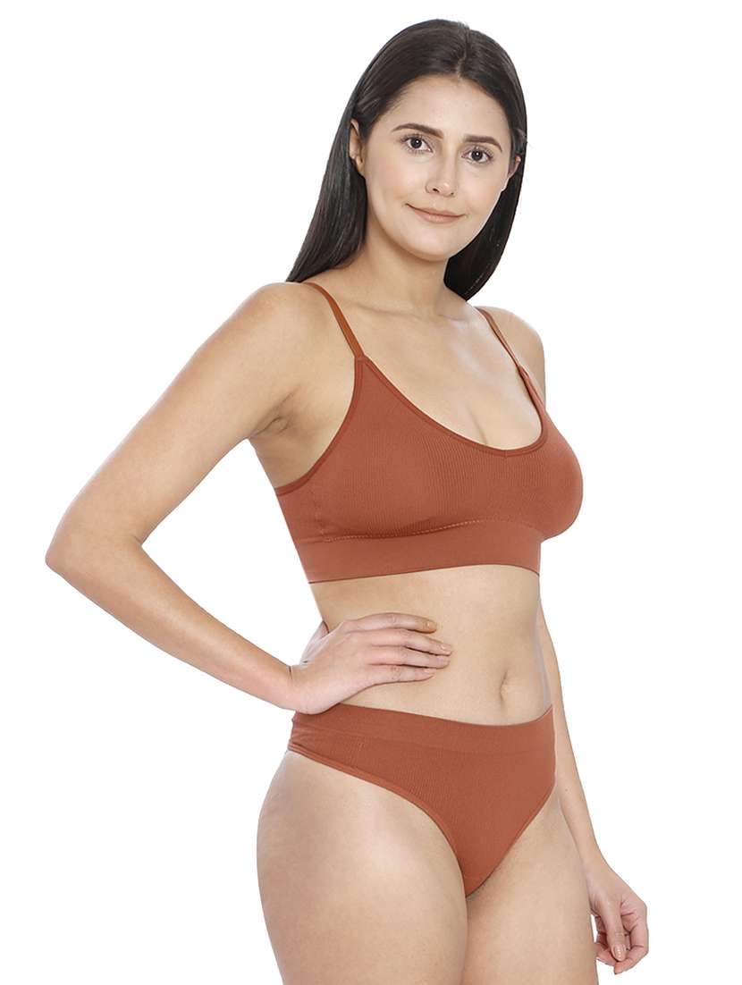 women solid bra and panty set - 21638631 -  Standard Image - 1