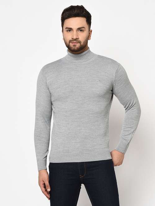 men slim fit solid long sleeve woolen pullover - 21638712 -  Standard Image - 0
