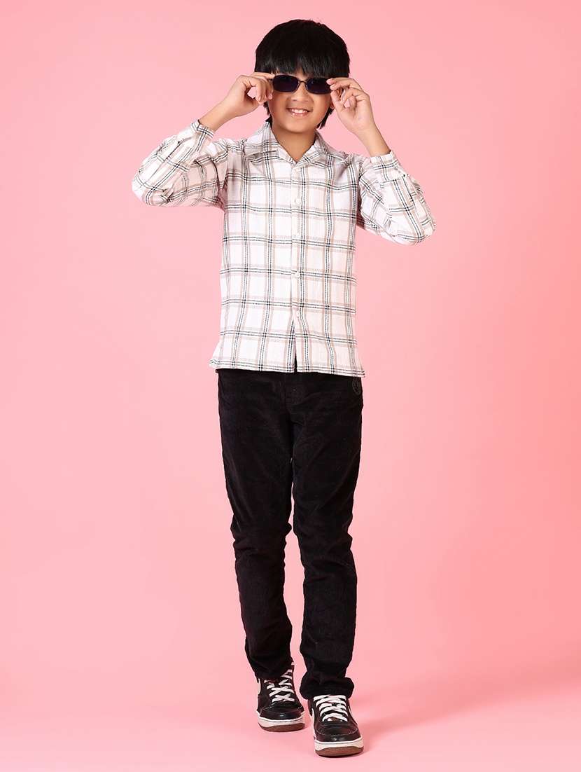 boys long sleeves checkered shirt - 21638779 -  Standard Image - 4