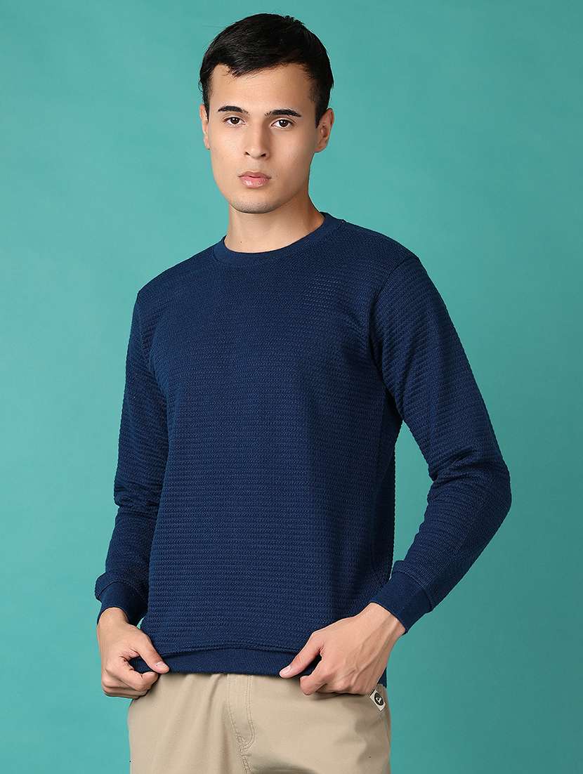men self design long sleeve regular fit pullover - 21638791 -  Standard Image - 1