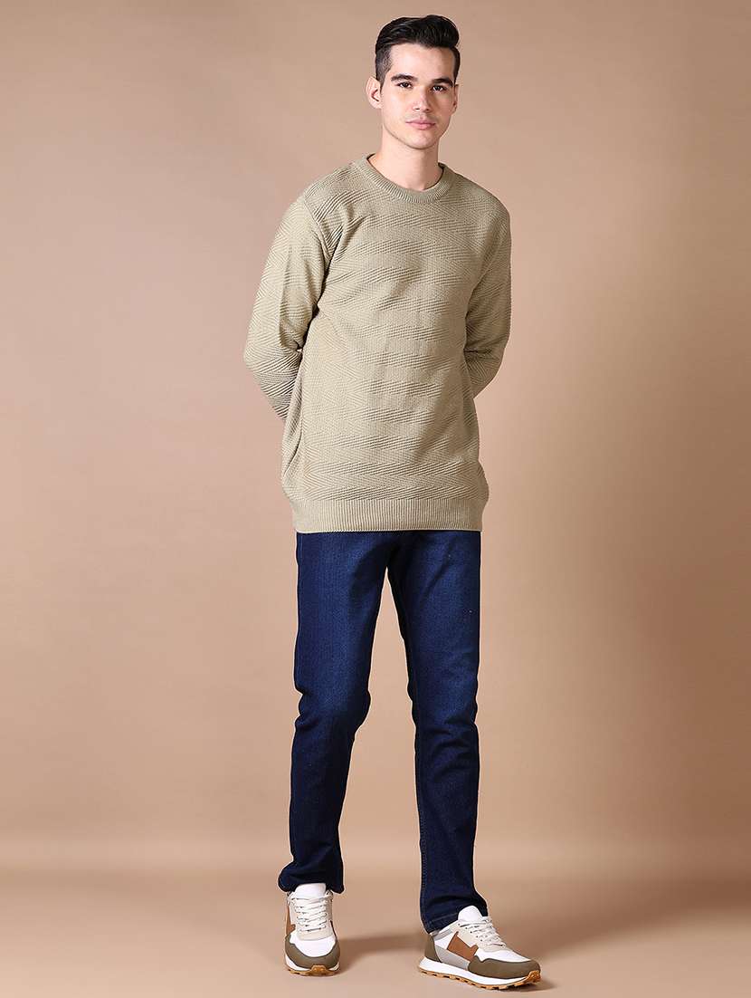 men self design long sleeve pullover sweater - 21638797 -  Standard Image - 4