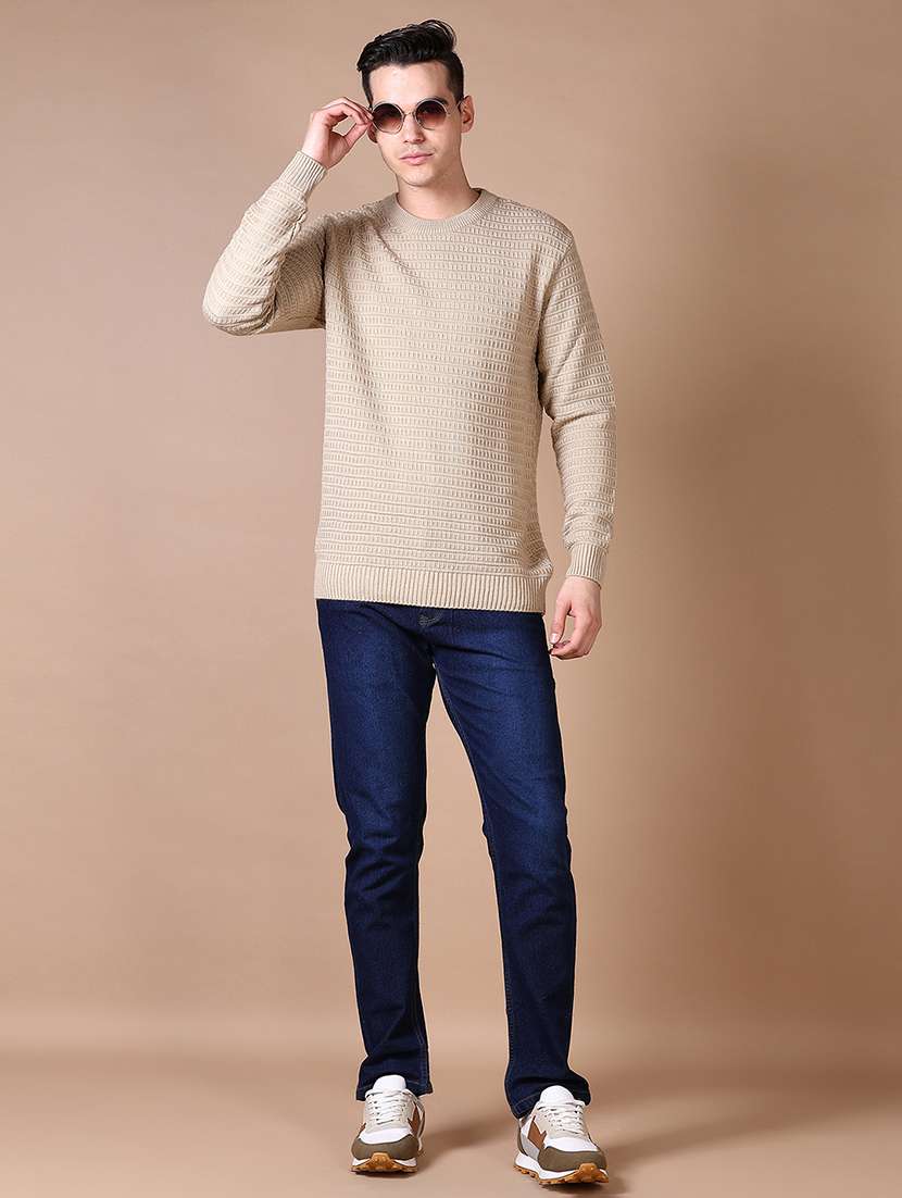men self design long sleeve pullover sweater - 21638798 -  Standard Image - 4