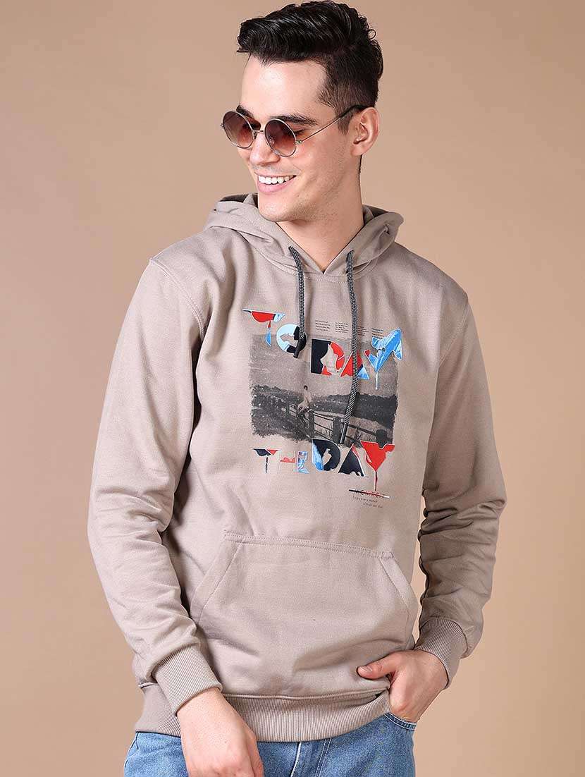 men chest print long sleeve sweatshirt - 21638813 -  Standard Image - 1