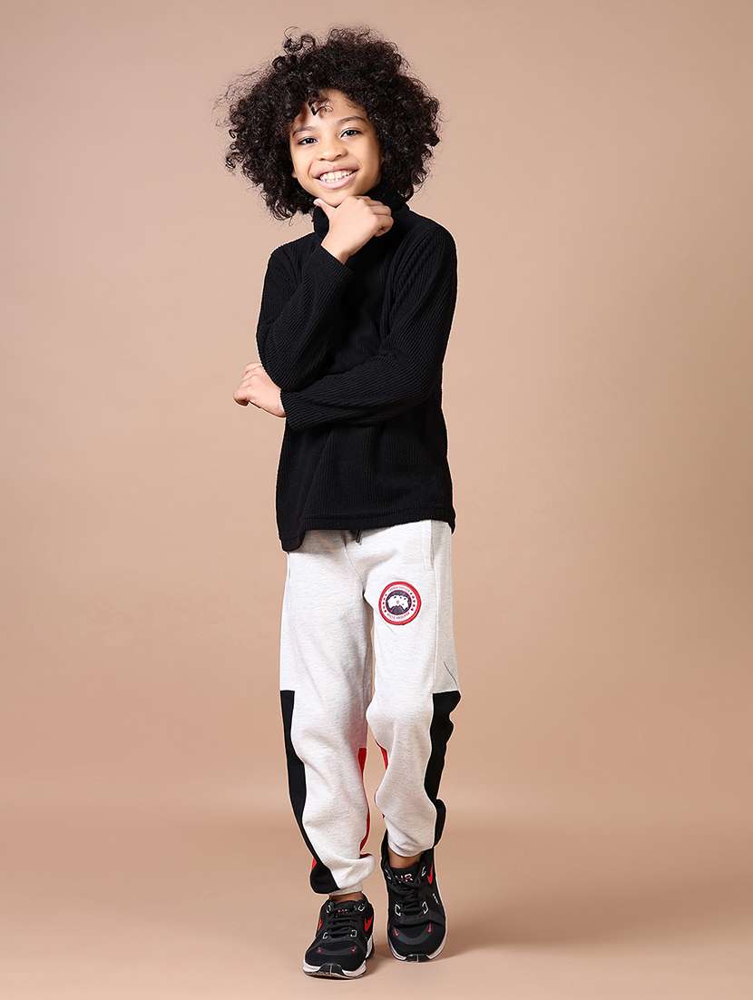 boys grey color block joggers - 21638818 -  Standard Image - 4