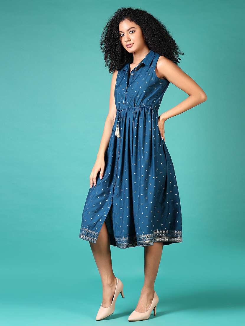 women self design a-line sleeveless ethnic dress - 21638819 -  Standard Image - 1