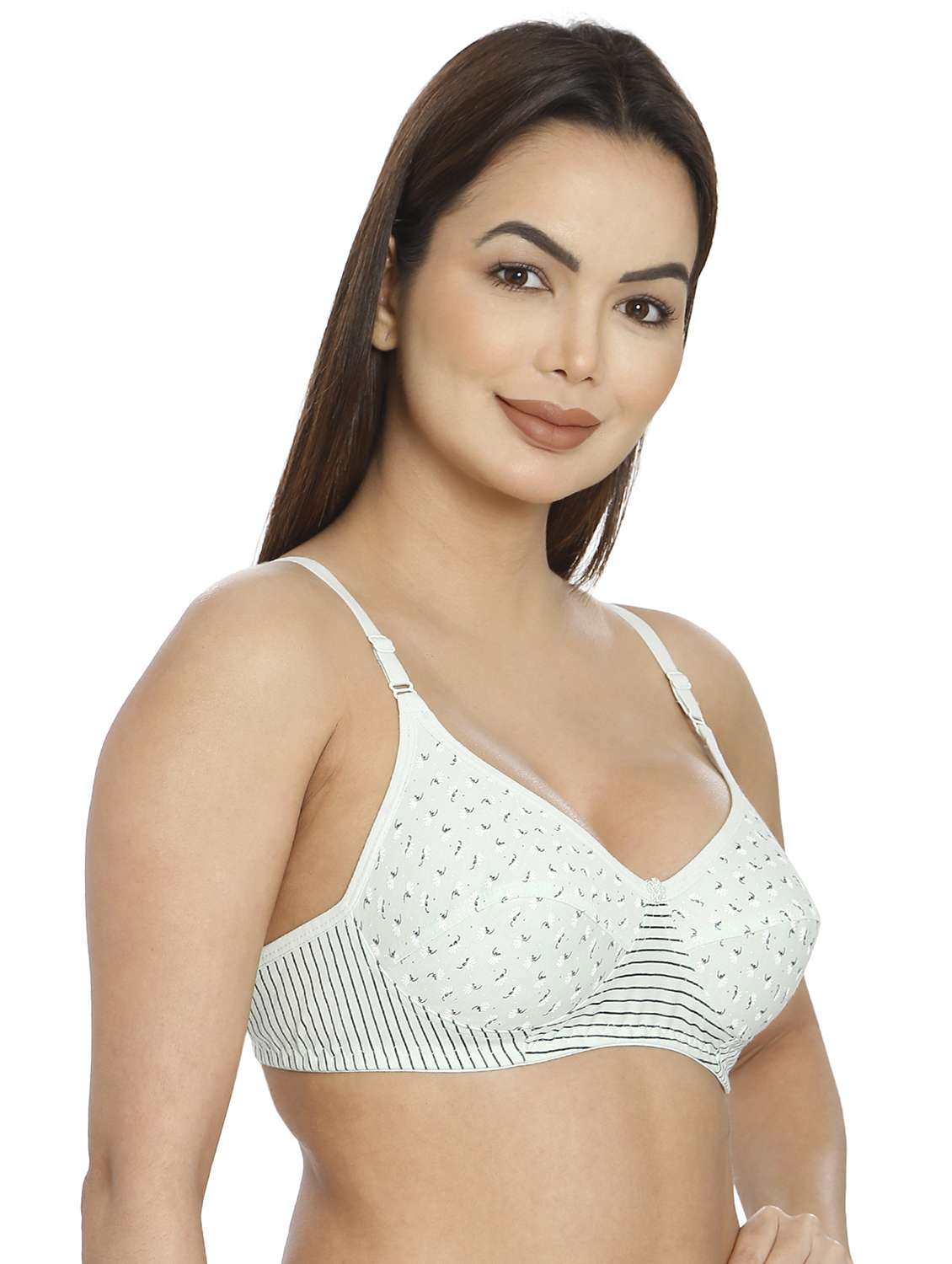 women sea green cotton blend regular bra - 21638867 -  Standard Image - 1