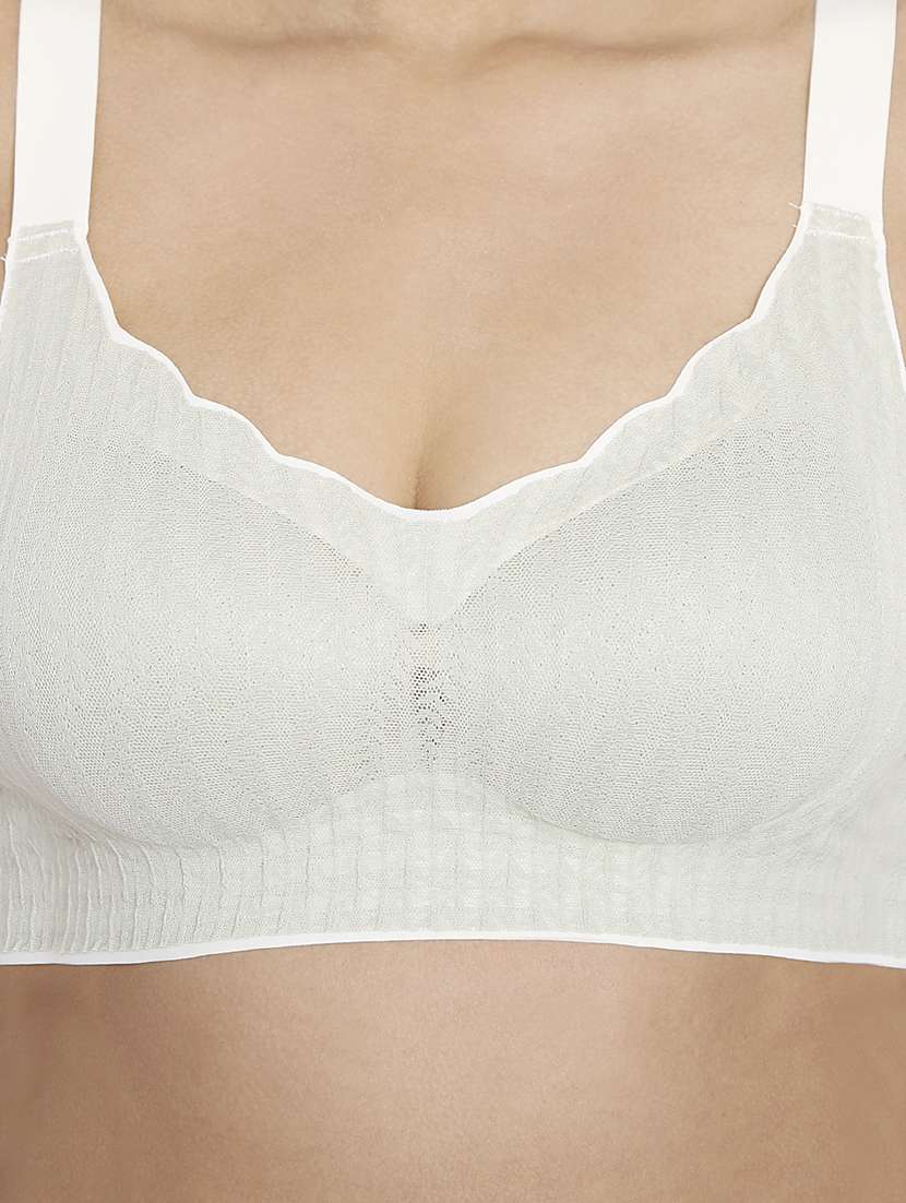 women white nylon regular bra - 21638876 -  Standard Image - 4