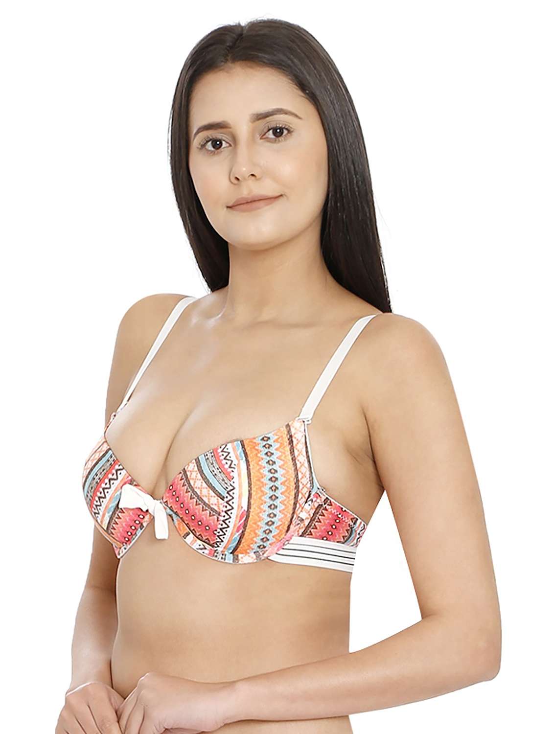 women printed nylon push up bra - 21638913 -  Standard Image - 1