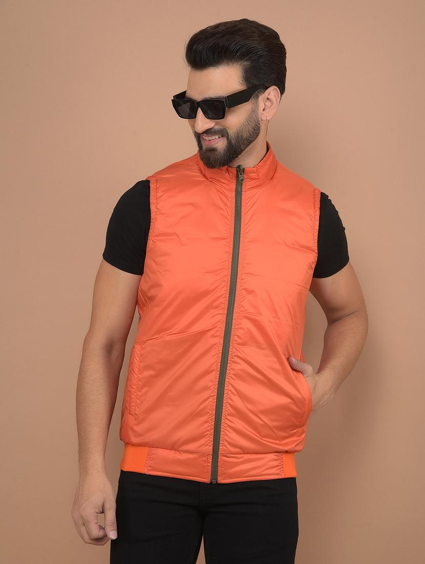 men solid reversible sleeveless quilted jacket - 21639044 - Standard Image - 1