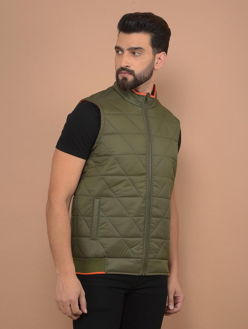 men solid reversible sleeveless quilted jacket - 21639044 - Standard Image - 4