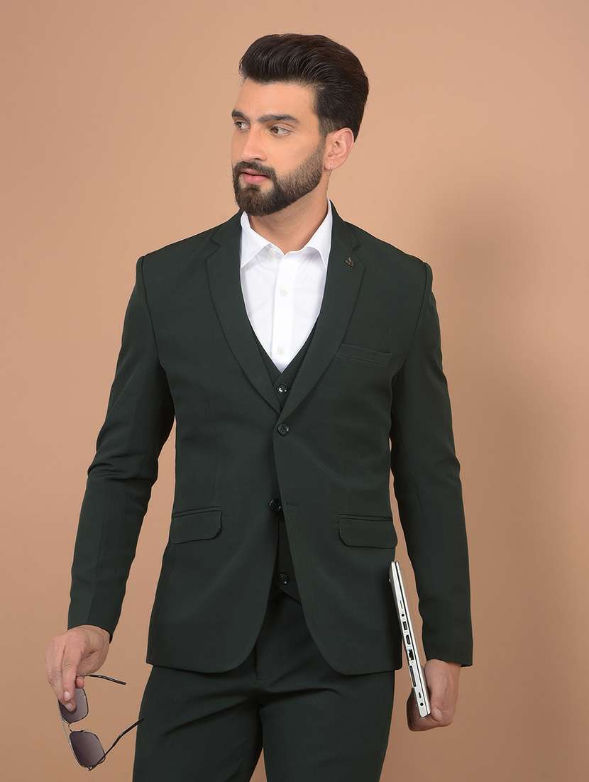 men solid 3-piece formal suit - 21639048 -  Standard Image - 4