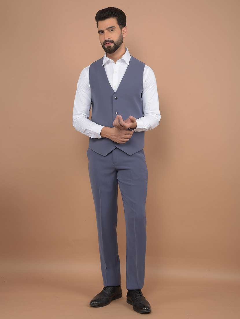 men solid 3-piece formal suit - 21639049 -  Standard Image - 6