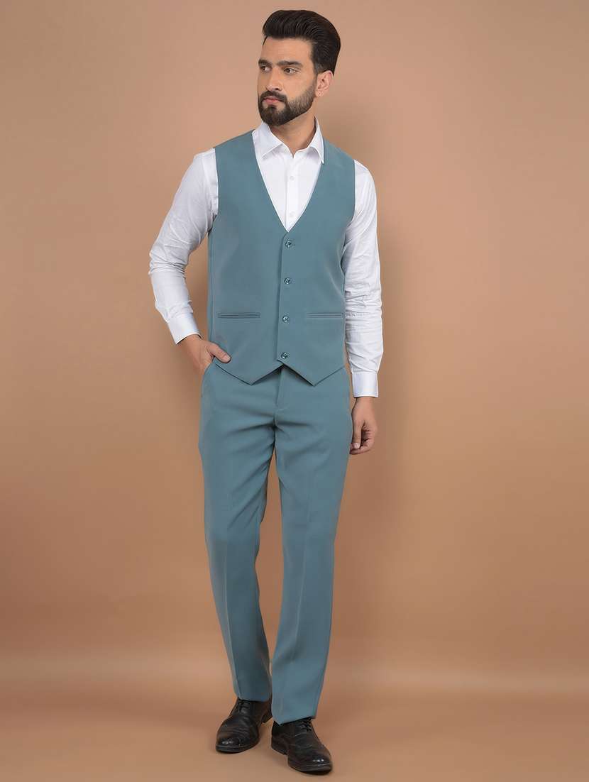 men solid 3-piece formal suit - 21639054 -  Standard Image - 6