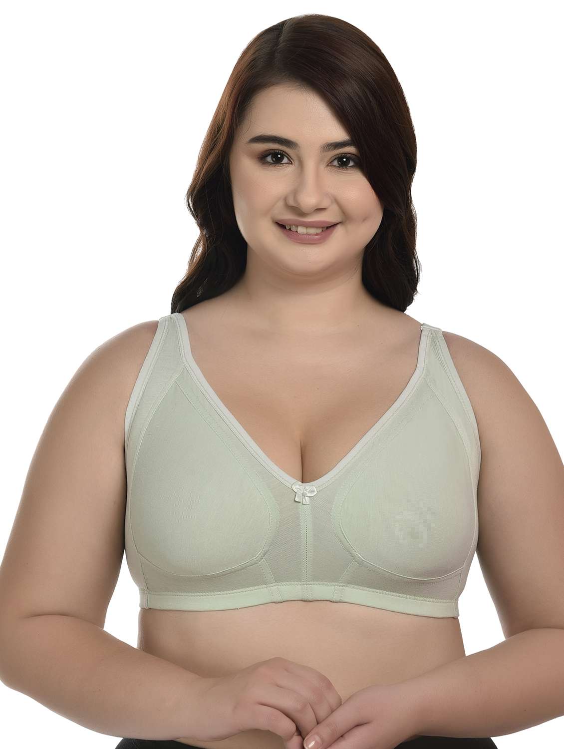 women solid full coverage plus size bra