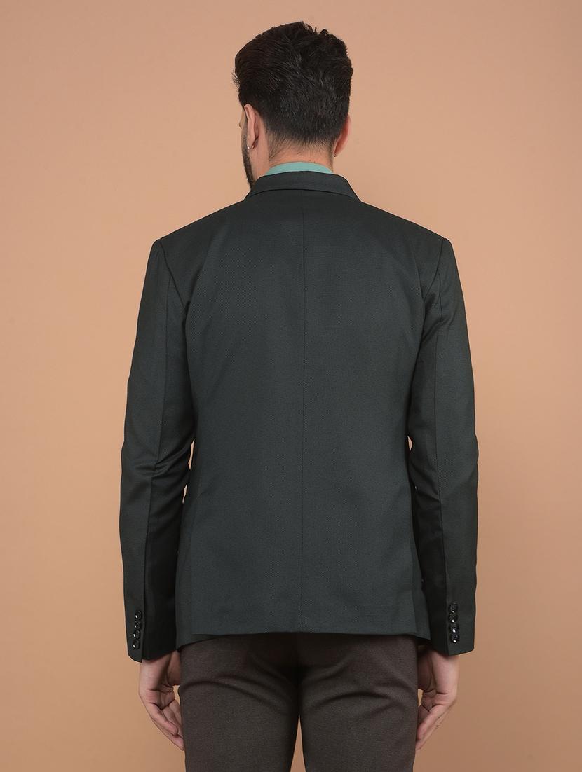 men bottle green single breasted casual blazer - 21639064 - Standard Image - 4