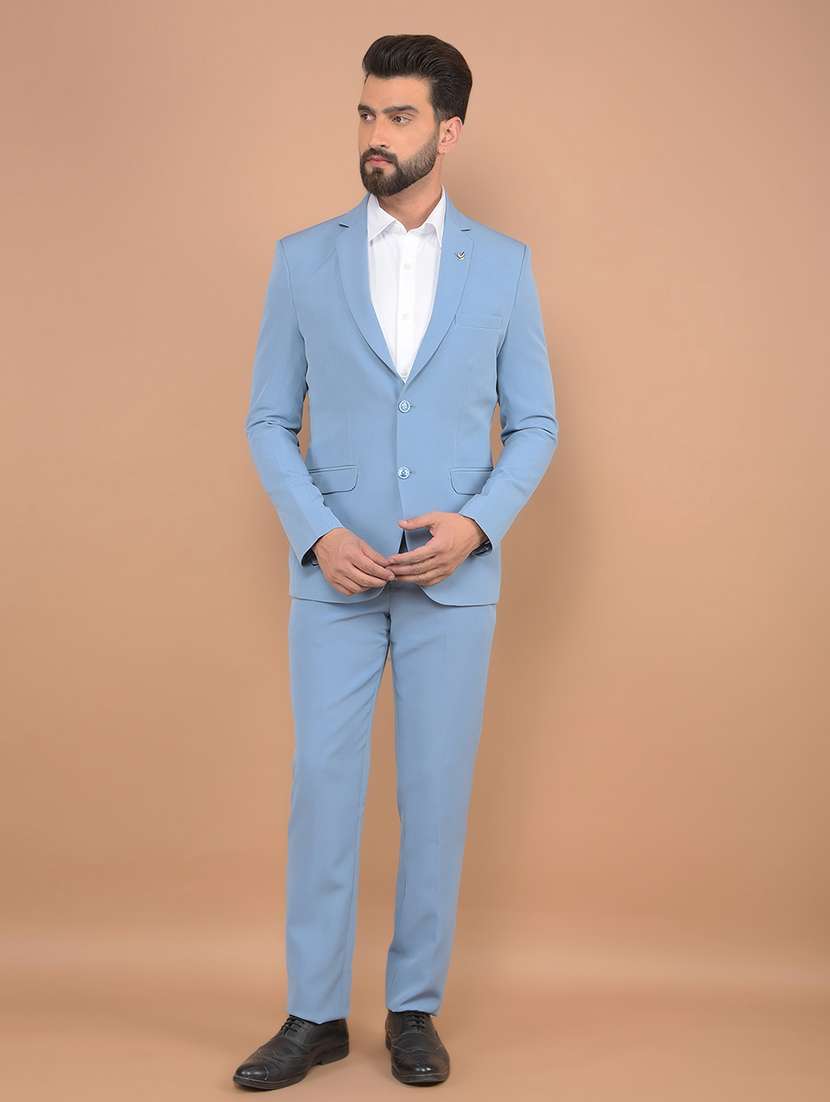 men light blue 2-piece suits suit