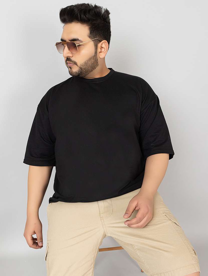 men plain short sleeves oversized t-shirt - 21639078 -  Standard Image - 1