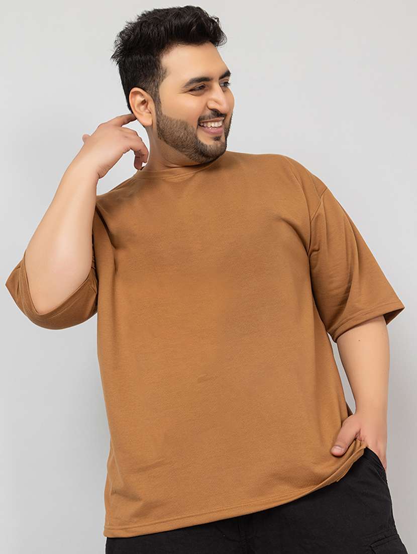 men plain short sleeves oversized t-shirt - 21639079 -  Standard Image - 1