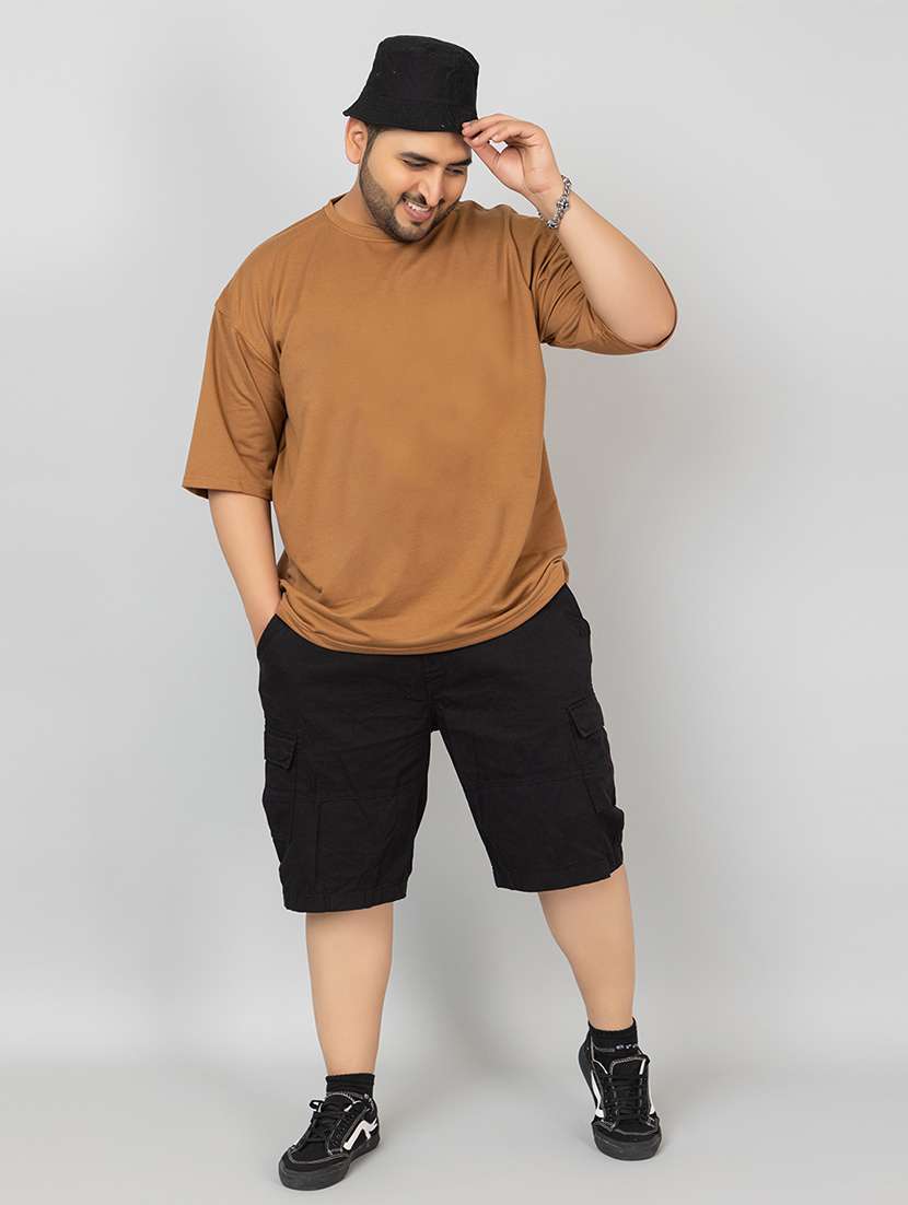 men plain short sleeves oversized t-shirt - 21639079 -  Standard Image - 4