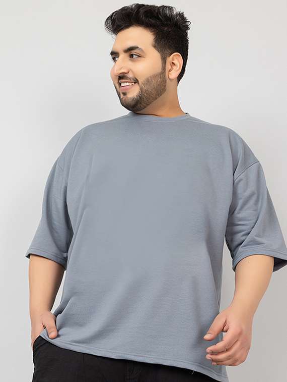 men plain short sleeves oversized t-shirt - 21639081 - Standard Image - 4