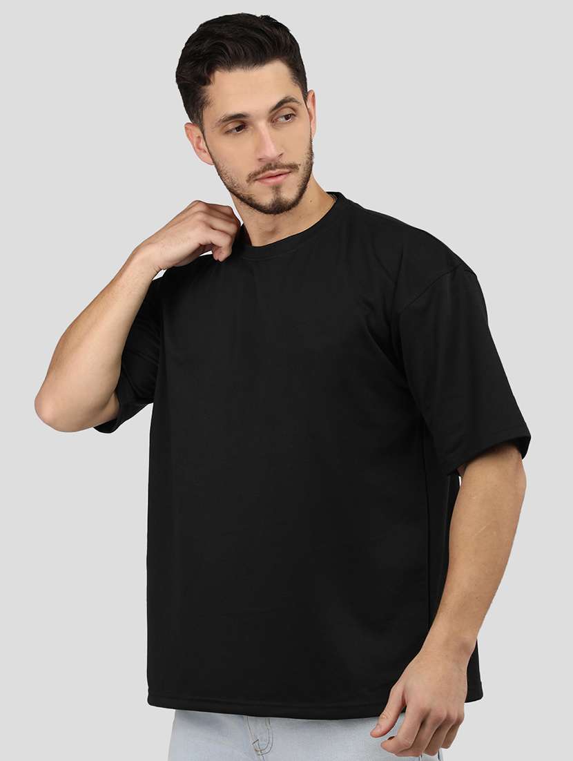 men plain short sleeves oversized t-shirt