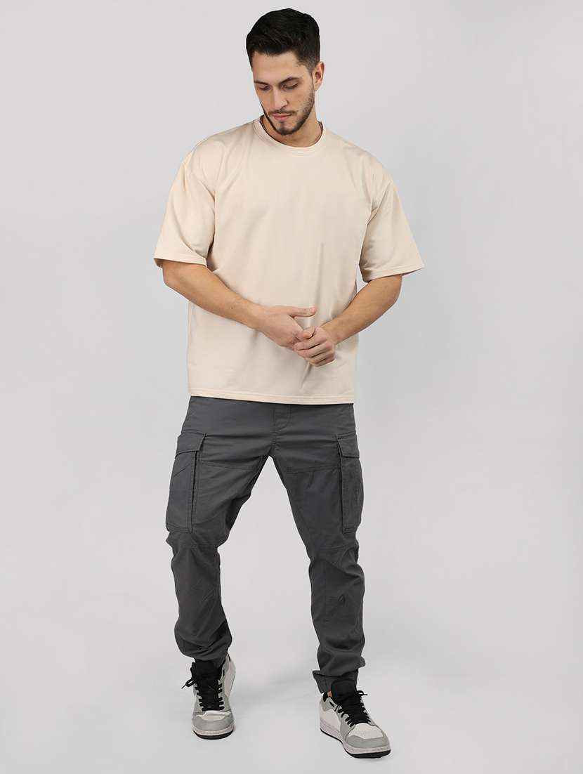 men plain short sleeves oversized t-shirt - 21639088 -  Standard Image - 4